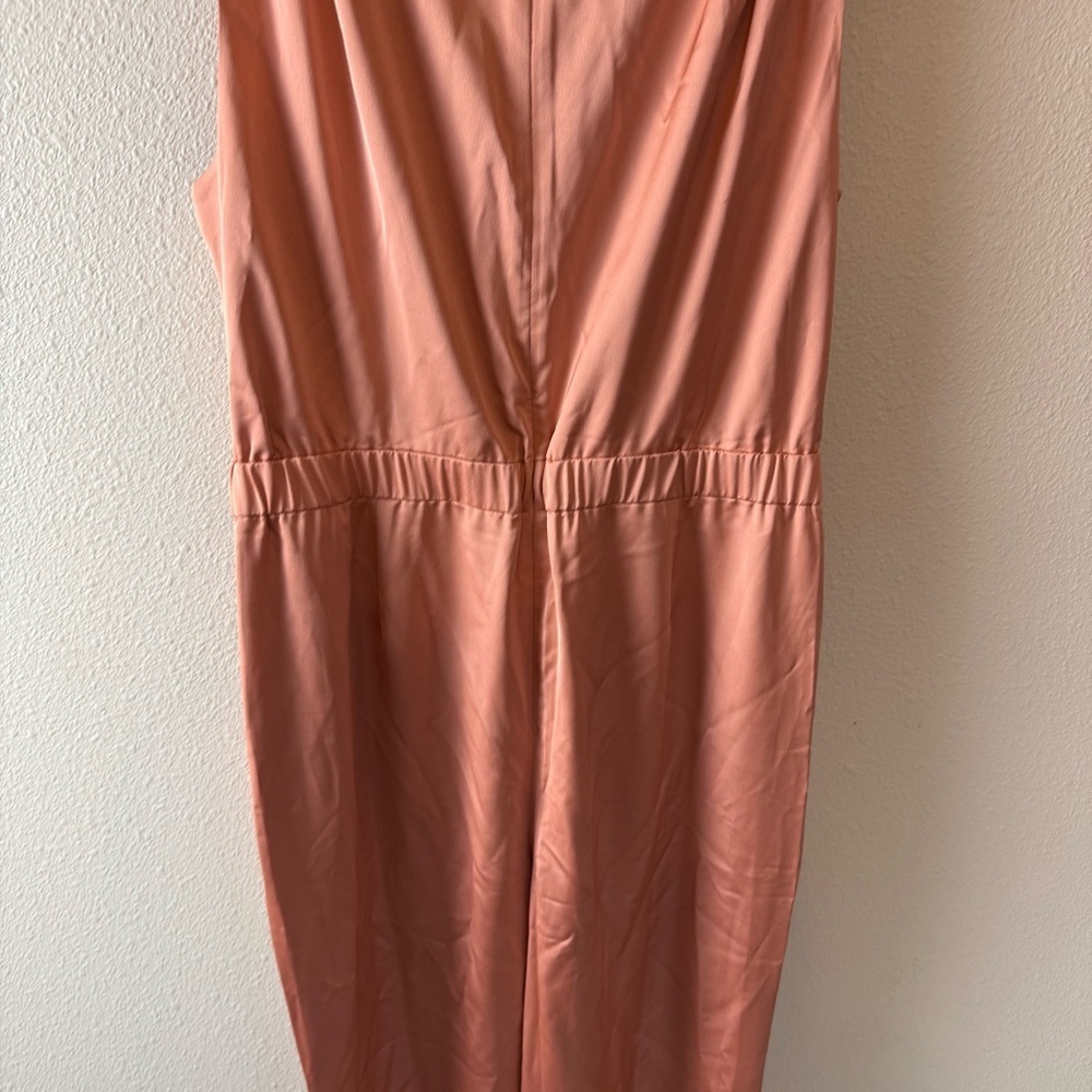 New J. Crew Satin Gloucester Back Crepe Jumpsuit Seashell Pink NWT Women Size 8 - Picture 15 of 16